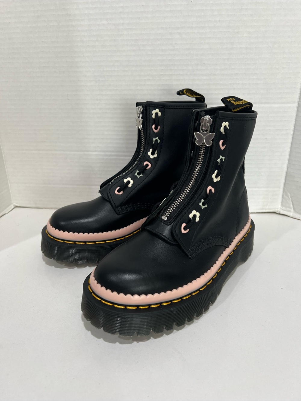 Dr. Martens 1460 Pascal BEX FZ Leather Zip Up Boots size US 5 Women NEW!